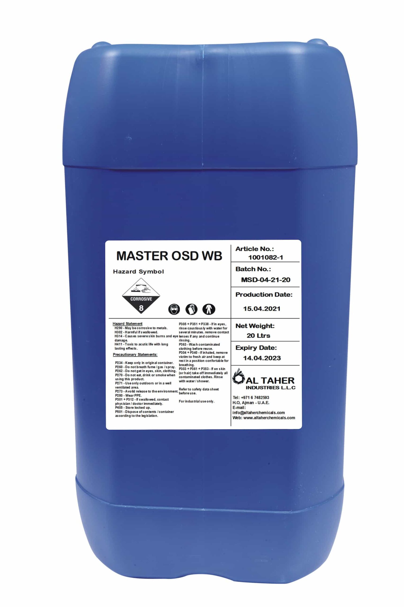 Master OSD WB: Effective Water-Based Oil Spill Dispersant for Environmental Care.